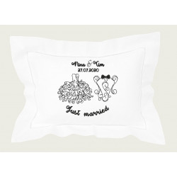 Stickdatei - Hochzeit Just Married Brautkleid und Anzug individualisiert